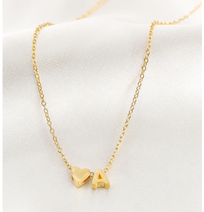 KAYA sieraden Letter + Heart Necklace