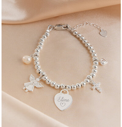 KAYA sieraden Charm bracelet 'Cute Balls' - Baptism & Communion