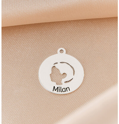 KAYA sieraden Engraving charm ‘Child’s Head’