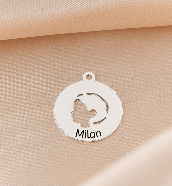 KAYA sieraden Engraving charm ‘Child’s Head’