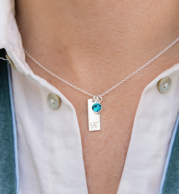 KAYA sieraden Necklace ‘Bar & Birthstone’