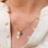 KAYA sieraden Ketting met Geboortebloem en Geboortesteen 'Bar'