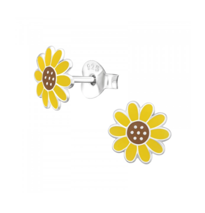 KAYA sieraden Silver children’s earrings ‘Sunflower’