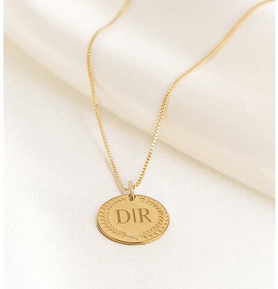 KAYA sieraden Bruids Ketting met Initialen 'Olivia'