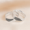 Gegraveerde sieraden Ringen Set Vingerafdrukken I Samen 1 hartje