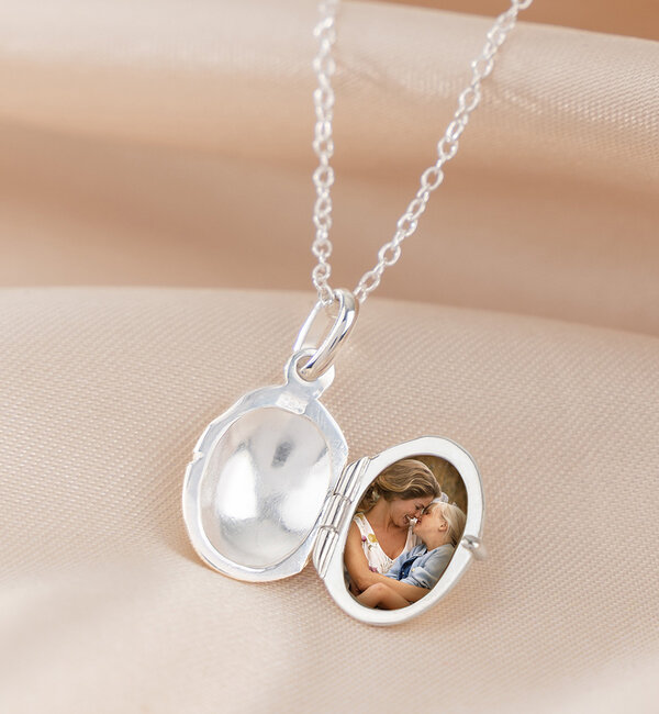 Gegraveerde sieraden Necklace with Photo ‘Oval Locket’