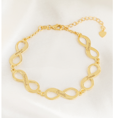 KAYA sieraden Personalized Bracelet ‘5x Infinity’