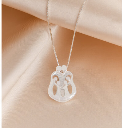 KAYA sieraden Ketting 'We Are Family' - Ouders & 4 Kids