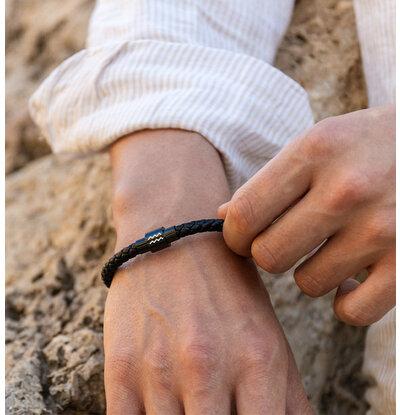KAYA sieraden Leren Armband met Sterrenbeeld