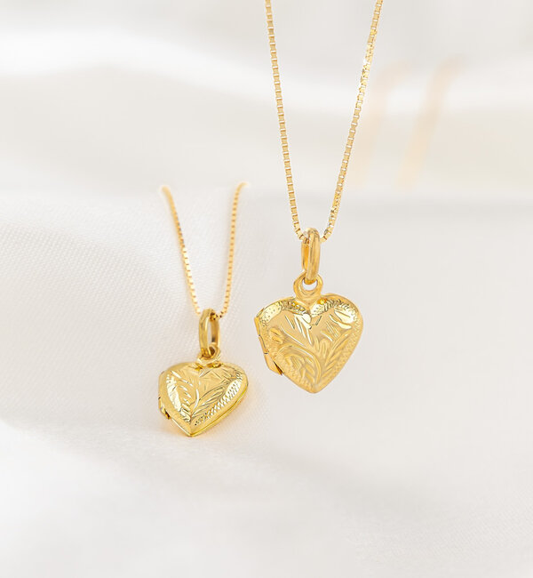 KAYA sieraden Kinderketting Medaillon  'Vintage Hartje'