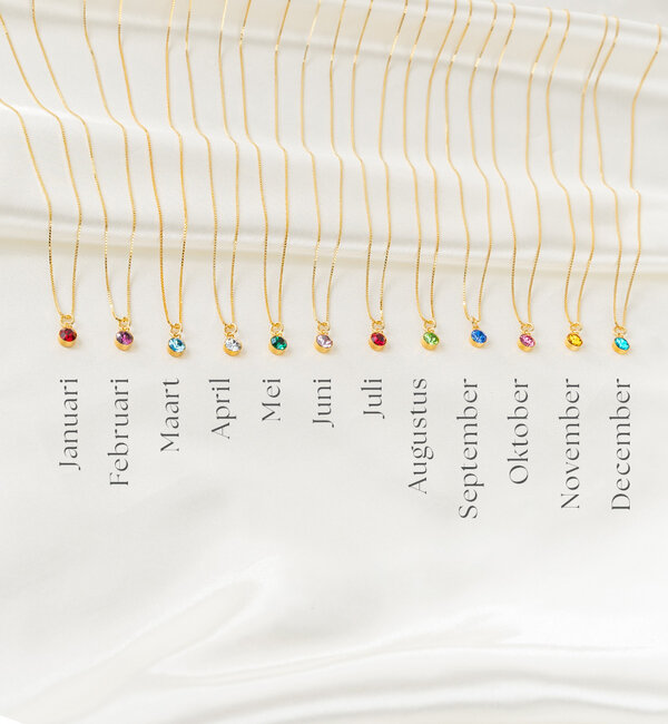 KAYA sieraden Ketting met 3 geboortestenen