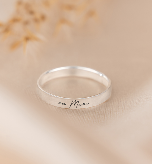 KAYA sieraden Ring 'Handwritten' met Eigen Handschrift