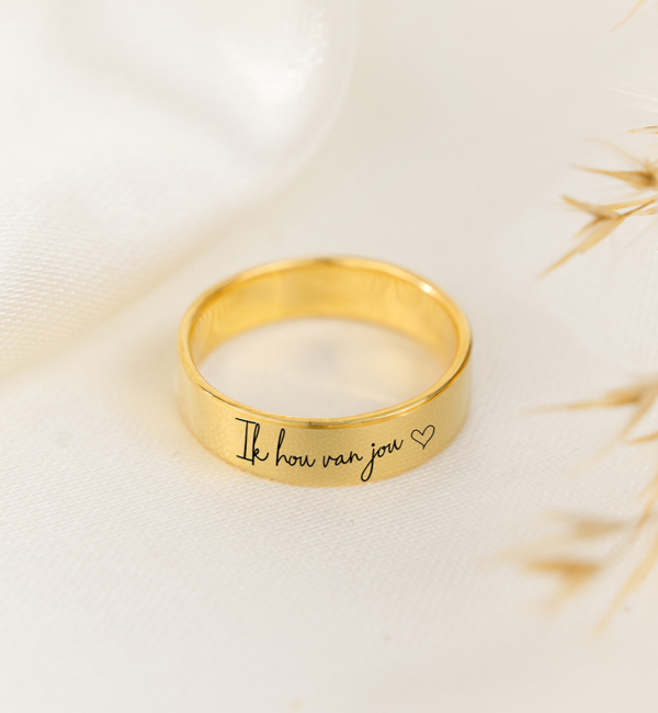 KAYA sieraden Ring 'Handwritten' with your own handwriting