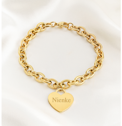 KAYA sieraden Armband met naam 'Chunky' | Stainless Steel