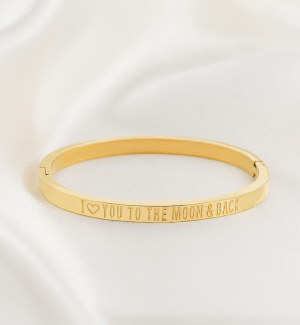 KAYA sieraden Slave bracelet Baby 'I LOVE YOU TO THE MOON AND BACK' Stainless Steel