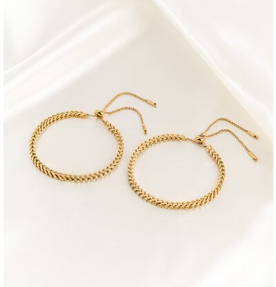 KAYA sieraden Vriendschapsarmbandjes set 'Visgraat' | Stainless Steel