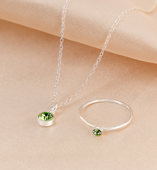 KAYA sieraden Birthstone Necklace and Ring Set