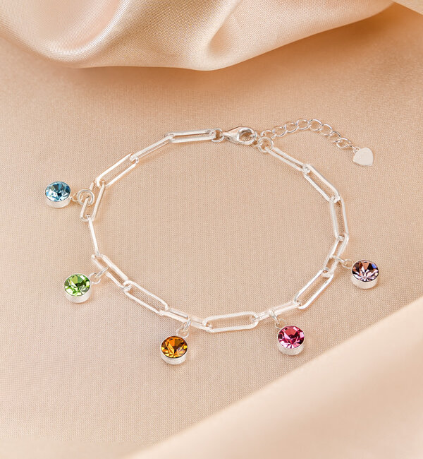 KAYA sieraden Chain bracelet with birthstones | Create your own