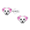KAYA sieraden Silver children’s earrings ‘Puppy’ with crystals