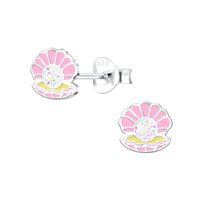 KAYA sieraden Children's earrings 'Glitter shell'