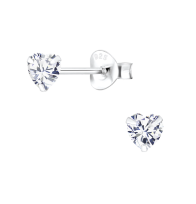 KAYA sieraden Children's earrings 'Pink Heart' with Crystals - Copy