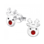 KAYA sieraden Silver Children's Earrings 'Rudolf' with Crystal
