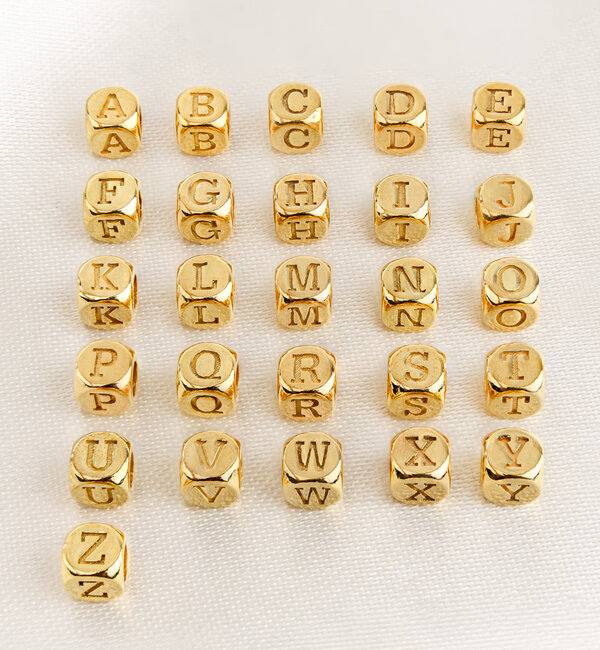KAYA sieraden Loose letter charm 'Cubes'