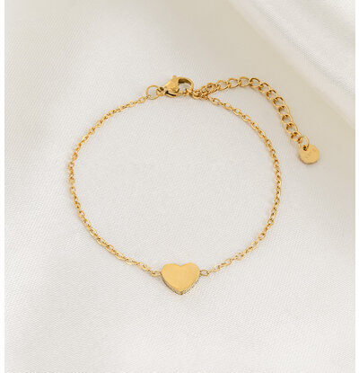 KAYA sieraden Armbandje met Hartje 'Lovely' | Stainless Steel