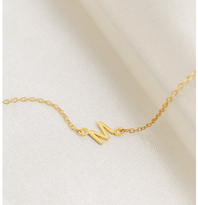 KAYA sieraden Letter chain 'Initial' Slanted with 1 letter