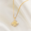 KAYA sieraden Pavé Clover Necklace with Letters | Zirconia Crystals