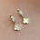 KAYA sieraden Oorringen Klaver | Stainless Steel  - Wit