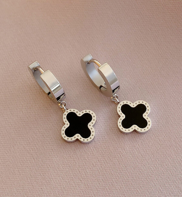 KAYA sieraden Earrings Hearts | Stainless Steel - Black