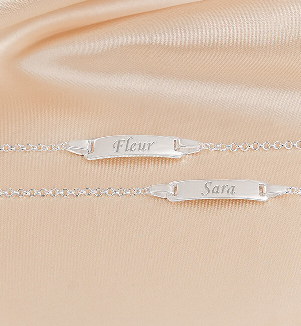 KAYA sieraden Bracelet Set ‘Classic Bar’ with Engraving
