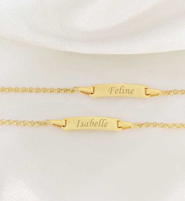 KAYA sieraden Bracelet Set ‘Classic Bar’ with Engraving