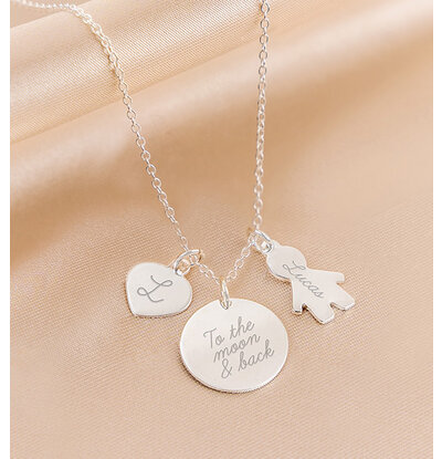KAYA sieraden Gepersonaliseerde Ketting 'Mama' met Gravure