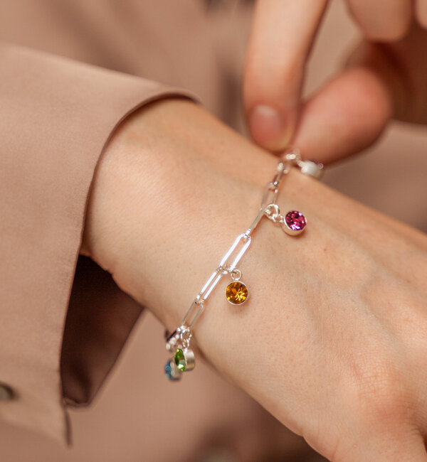 KAYA sieraden Chain bracelet with birthstones | Create your own