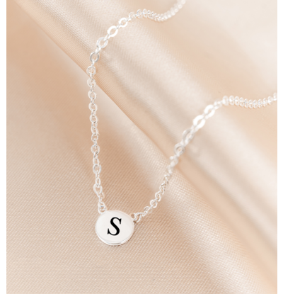KAYA sieraden Letterketting 'Disc' met Initalen