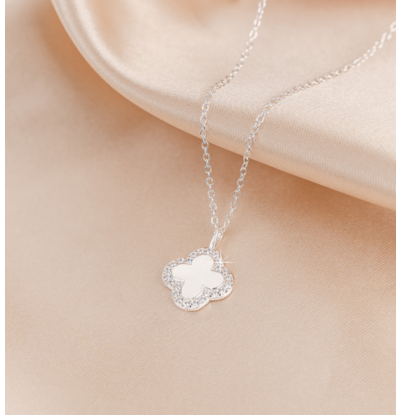 KAYA sieraden Pavé Klaver Ketting I Zonder gravure