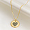 Gegraveerde sieraden Necklace with Fingerprint 'Beaded Heart' - Black
