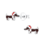 KAYA sieraden Silver Christmas Earrings 'Christmas Dog'