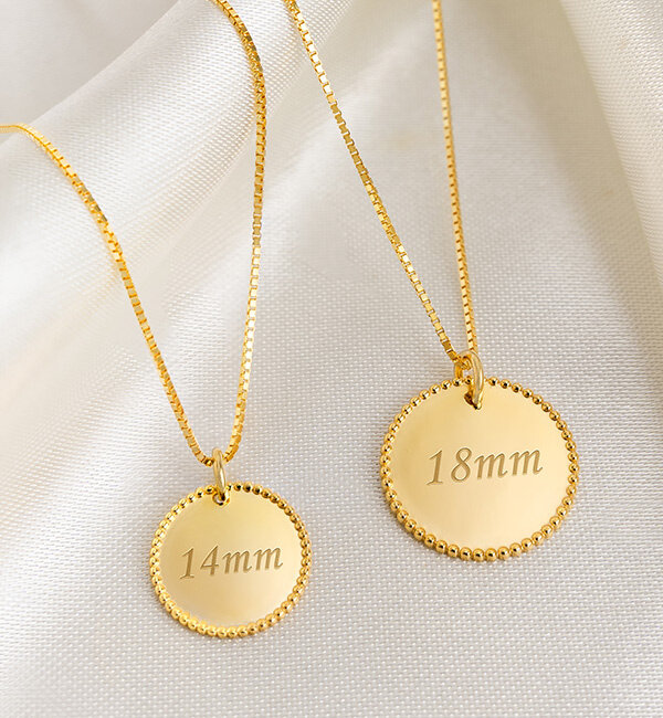 Gegraveerde sieraden Necklace with 1 footprint ‘Beaded’