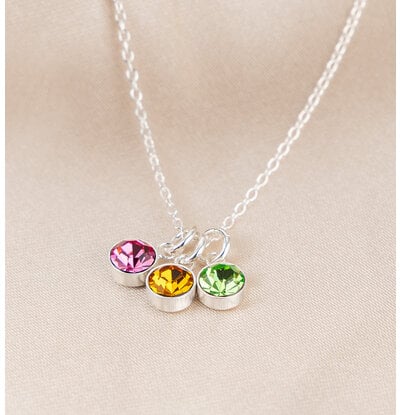 KAYA sieraden Ketting met 3 geboortestenen