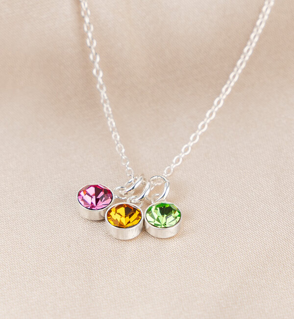 KAYA sieraden Ketting met 3 geboortestenen