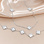 KAYA sieraden Witte  Parelmoer Klaver Ketting | Stainless Steel