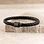 KAYA sieraden Leren Herenarmband met Initialen