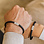 KAYA sieraden Leren Vader en Zoon Armbanden met Initialen | Zwart