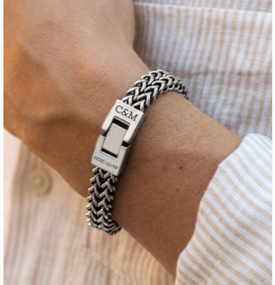 KAYA sieraden Heren Armband met Gravure