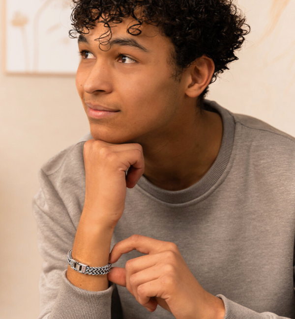 KAYA sieraden Boys’ bracelet with engraving | Stainless Steel