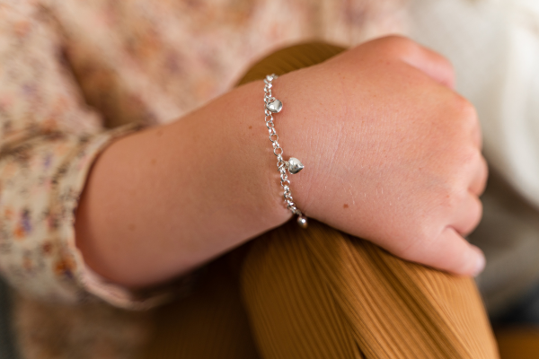Bedelarmband kind zilver hartje