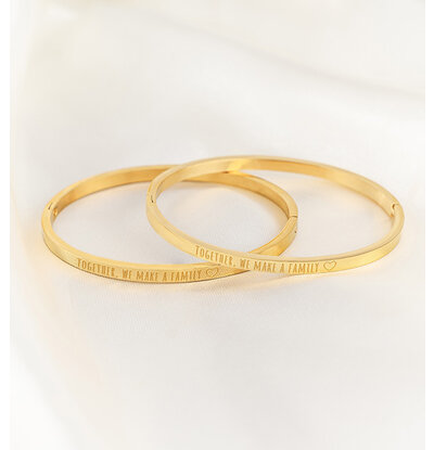 KAYA sieraden 2 Cuff Bracelets ‘Choose your text’
